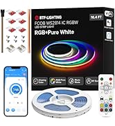 BTF-LIGHTING FCOB WS2814 IC RGBW 3000K Chasing Color COB LED Strip Kit Bluetooth WiFi Alexa Music...