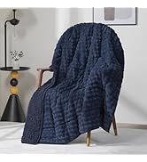 Cottonblue Bubble Weighted Blanket 15lbs Faux Fur Sherpa Heavy Weighted Blankets for Adults, Fits...
