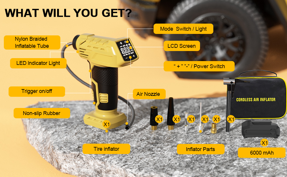 Tire Inflator Portable Air Compressor