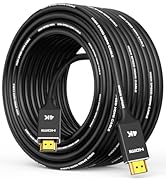 Capshi 4K Long HDMI Cable 50ft/15M, in-Wall CL3 Rated HDMI Cable 2.0 Support (HDR10 8/10bit 18Gbp...