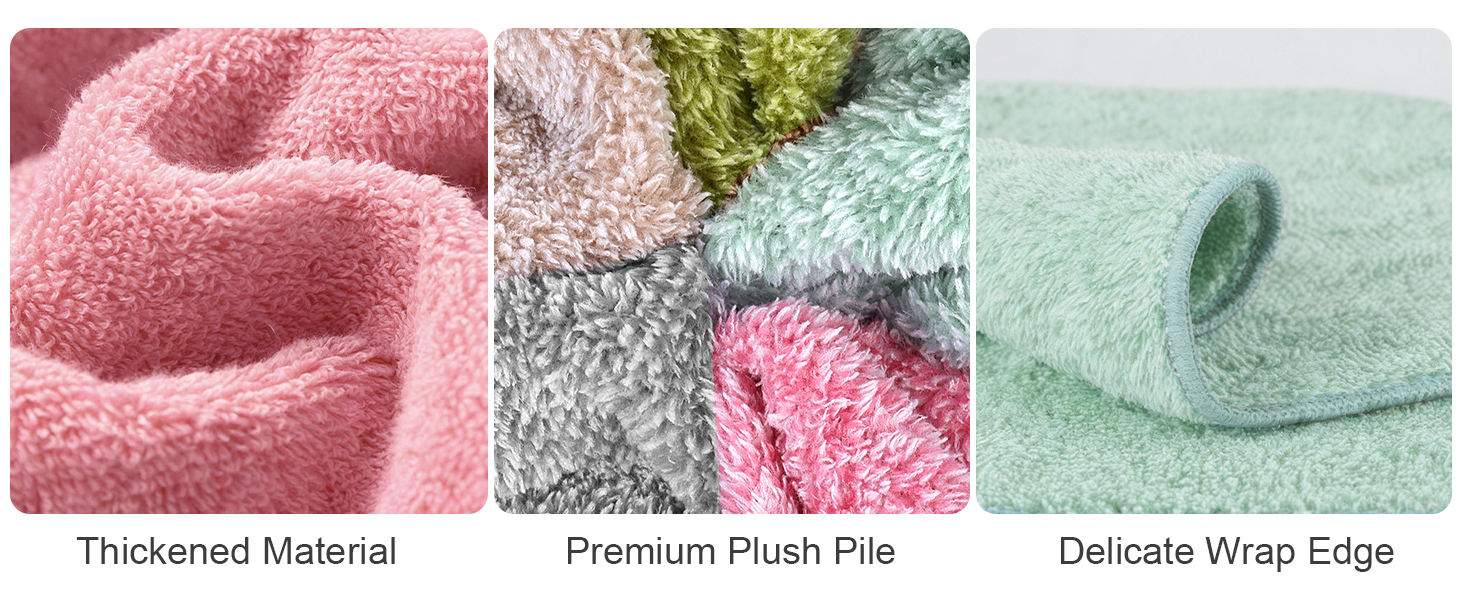 Thickened Material ,Premium Plush Pile ,Delicate Wrap Edge