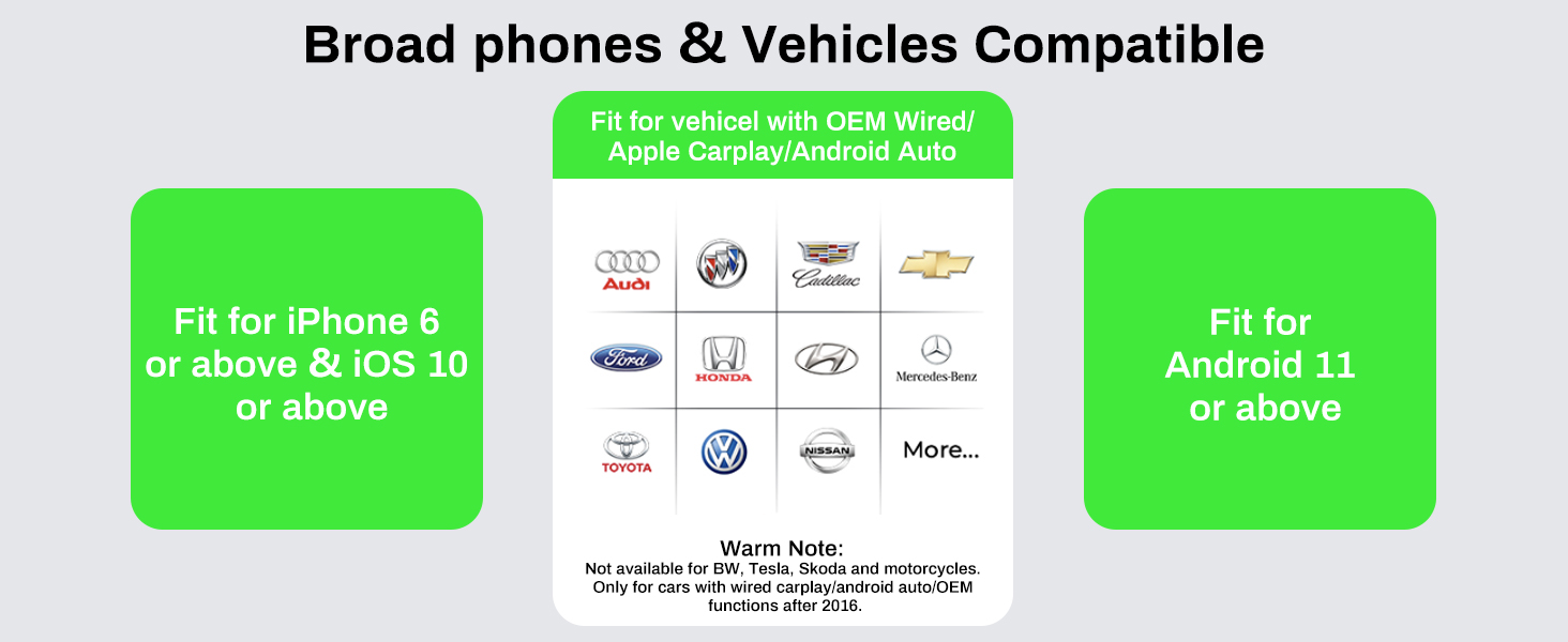 Broad phones &amp;amp; Vehicles Compatible