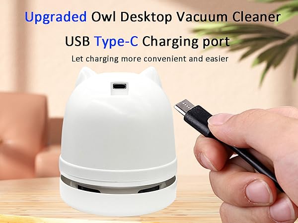 type-c owl mini vacuum