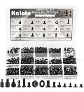 510PCS Computer Screws Assortment Kit, Carbon Steel Black Zinc Plated Motherboard Standoffs Screw...