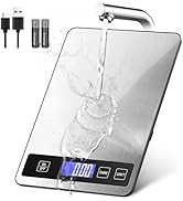 BakFee Food Scale - 15kg/33lb Rechargeable Digital Kitchen Scale with Full-View LCD Display, Gram...