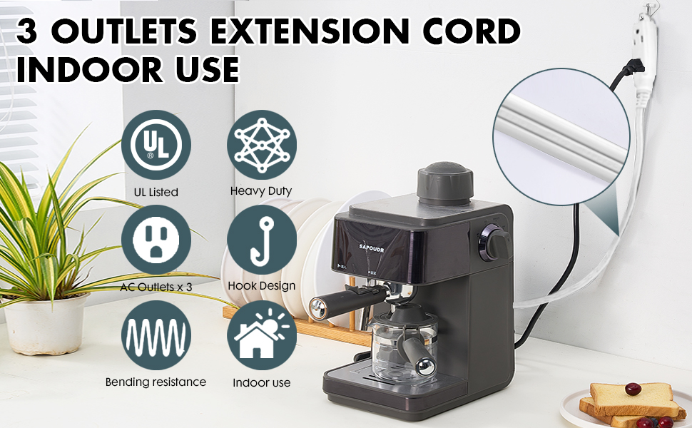 black extension cord