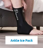 TheraICE Ankle Ice Pack Wrap for Swelling, Reusable Ankle Ice Pack for Sprained Ankle Injuries, C...