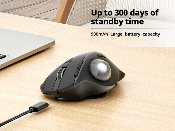 EM01 NL Ergonomic Trackball Mouse