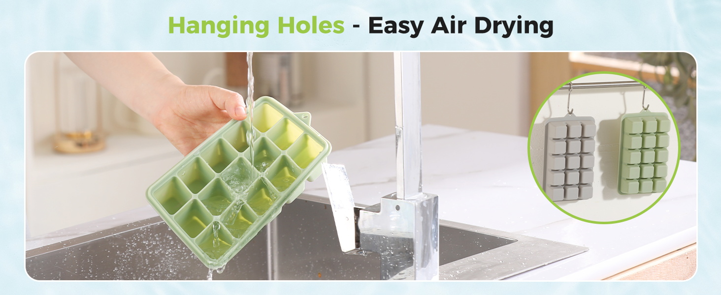 silicone ice cube trays with lid
