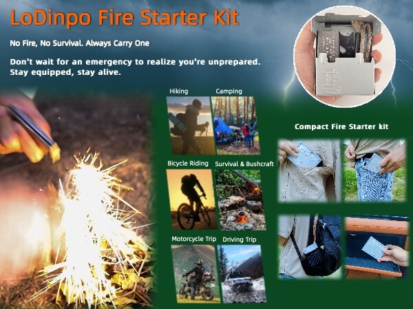 Fire Starter Stove Ferro Rod Magnesium Fire Pale Pocket Bellow