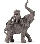 Smadeer Elephant Statues for Home Decor Accent, Elephants Decor for Shelf Table Desk Decorations,...