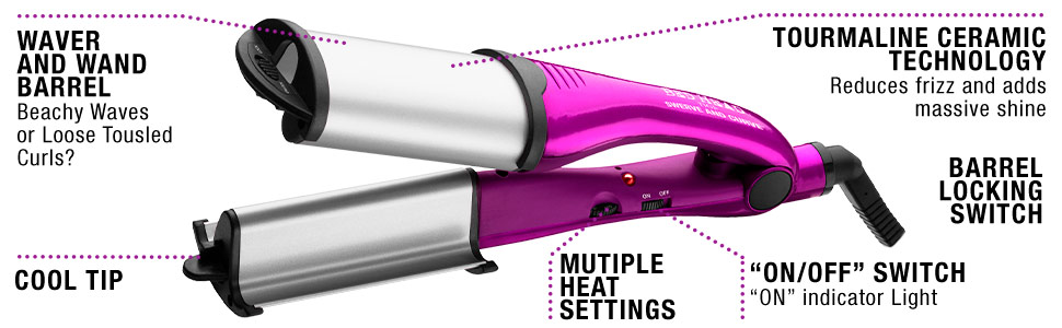 frizz free, shiny hair, hair waver, hair wavers, bed head, bed head appliances