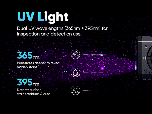 small flashlight with uv black light