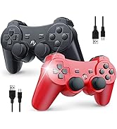 OKHAHA Controller 2 Pack for PS3 Wireless Controller for Sony Playstation 3, Double Shock 3, Blue...