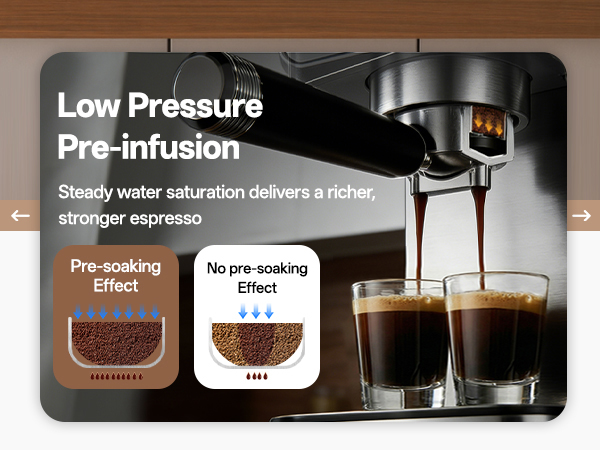 20Bar Espresso Machine Compact Espresso Maker with Milk Frother