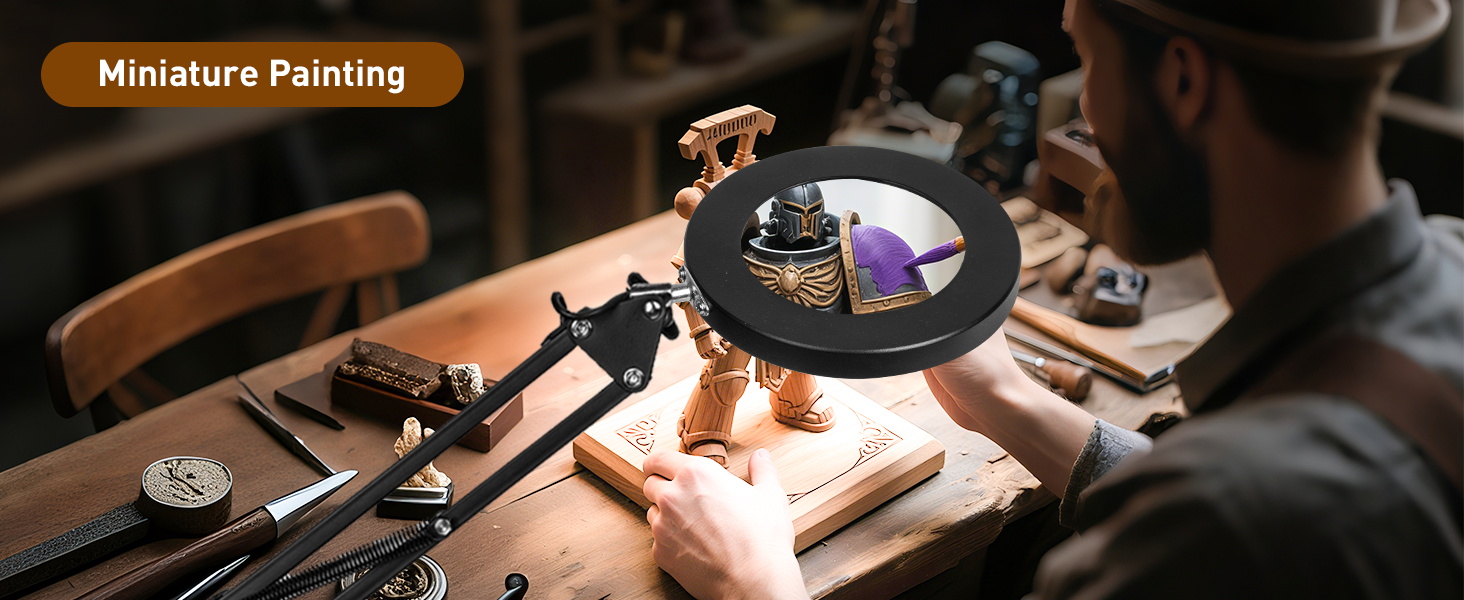 magnifying light crafting embroidery miniature painting reading small print soldering repair nailing