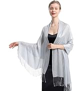 RonFoxi Sparkly Metallic Shawls and Wraps,Women's Glitter Pashmina Shawl Scarf forformal Evening ...