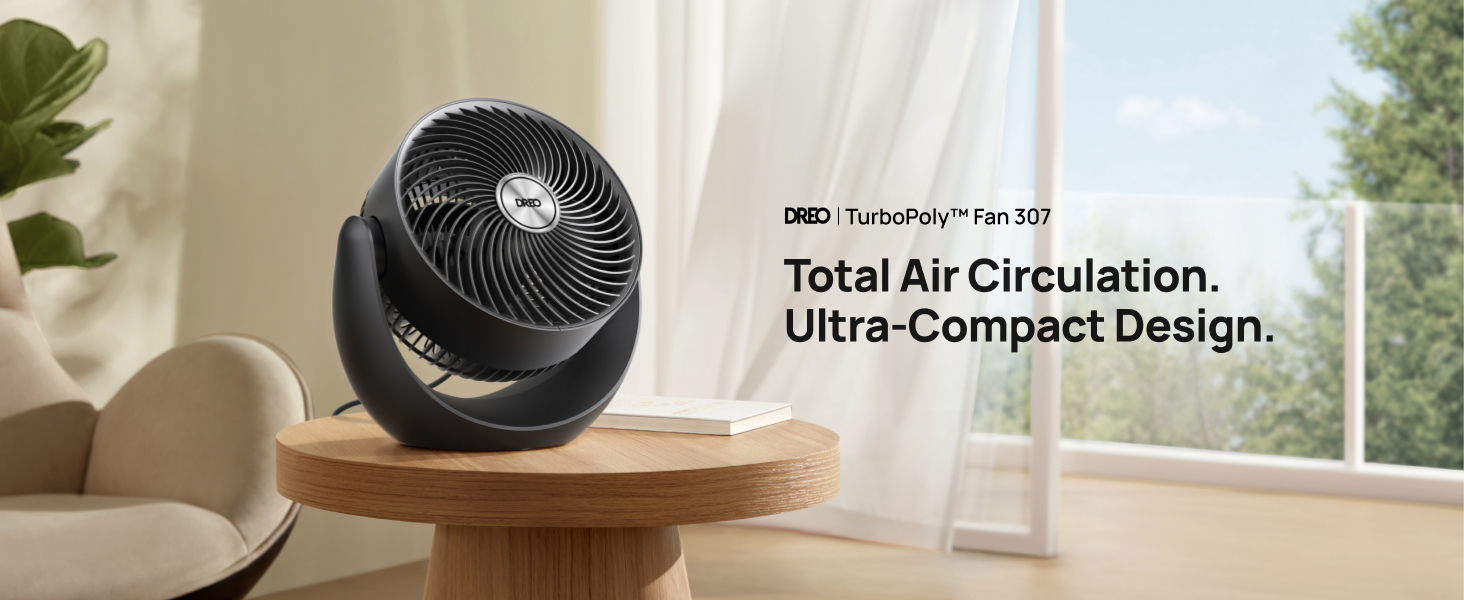 HAF007 black DREO desk fan for bedroom