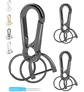 FIVEIZERO 13Pcs Keychain Clips Kit, Key Ring and Keychain Clip, D Rings, Key Rings Bulk, Key Ring...