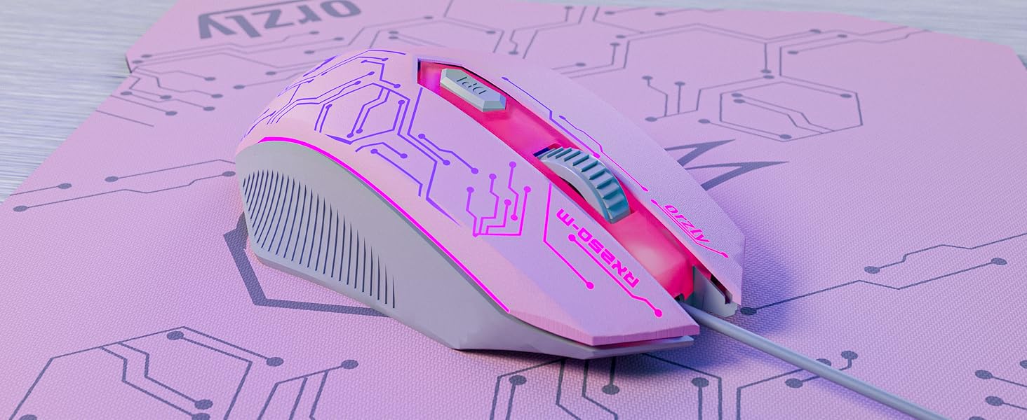 Pink Gaming keyboard and mouse bundle for PS5 Xbox &amp; PC