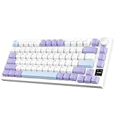 ATTACK SHARK Mechanical Keyboard with TFT Smart Display &amp; Knob,2.4GHz Wireless/Bluetooth/USB-C Wi...