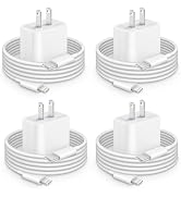 4 Pack for Fast Charger iPhone with [MFi Certified] 6 FT USB C iPhone Charging Cord, 20W PD iPhon...