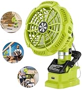 YEX-BUR Portable Clip on Fan for Ryobi 18v Batteries, Quiet Battery Operated Personal Fan, Clamp ...
