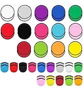 YEAHACLUB 28 PCS Foldable Flying Disc Fans with Bags, 9.8'' DIY Handheld Fabric Folding Fan, Blac...