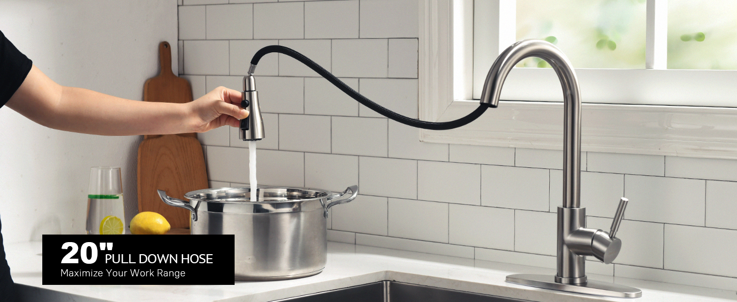 Kitchen Sink Faucets with Pull Down Sprayer 1