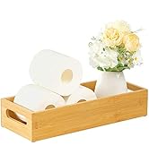 VITVITI Toilet Tray, Bamboo Toilet Paper Storage with Handles, Toilet Paper Tray Holder Organizer...