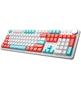 i-rocks K73M Mechanical Gaming Keyboard with Media Control Knob, 107 Keys, PBT Keycaps, Multimedi...