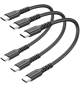 HOTNOW Short USB C to C Cable 0.5FT 3Pack, 6inch USB-C 60W Fast Charging Cords for iPhone 15 16, ...