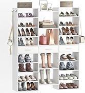 STHYTON Tall Shoe Rack, 9 Tiers Large Shoe Cabinet with Fabric Drawers, Holds up to 44 Pairs, Mod...