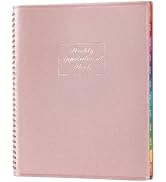 MaaIbok Appointment Book 2026-2027 for School, Office, Home Faux Leather Tab, 15-Minute, Spiral B...