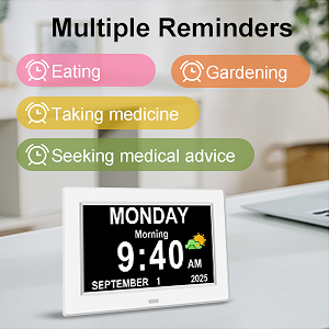 clocks for seniors digital calendar