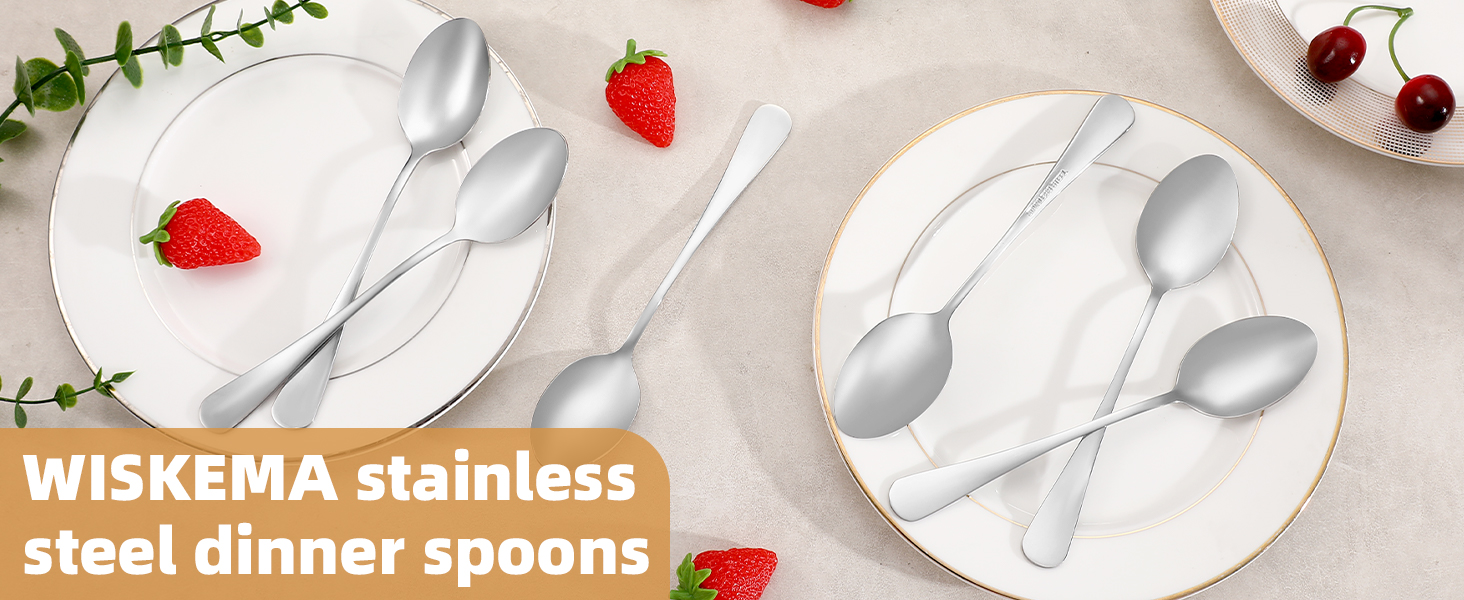 wiskema stainless steel dinner spoons
