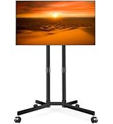 La Jaco Rolling TV Stand for 32-75 Inch LCD LED 4K TVs Holds up to 99 lbs, Outdoor TV Stand, Mobi...