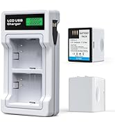 topwowe 2-Pack Batteries Compatible with Arlo Pro, Arlo Pro 2 Cameras VMA4400, with LCD Dual Char...