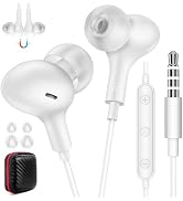 Wired Earbuds Noise Canceling for Chromebook PC School, 3.5mm Headphones Ear Buds Wired with Mic ...