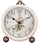 Maxspace Retro Desk Clock, Classic Alarm Clock for Living Room Table Bedroom Vintage Silent Non-T...
