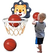 Toddlers Basketball Hoop Indoor, Adjustable Height Indoor Mini Basketball Hoop for Toddlers Kids ...