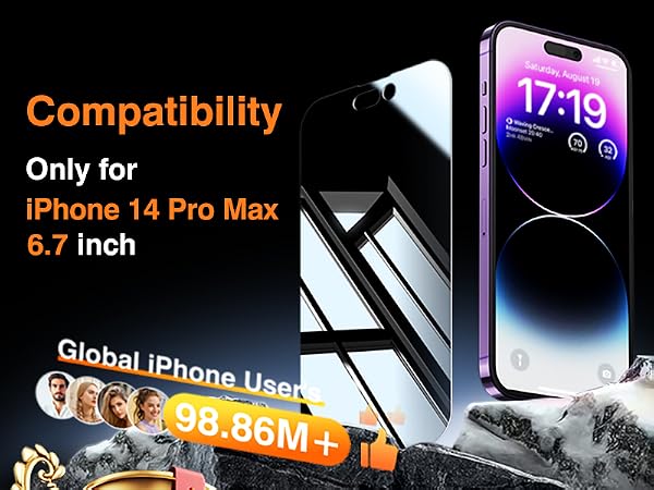iphone 14 pro max privacy screen protector