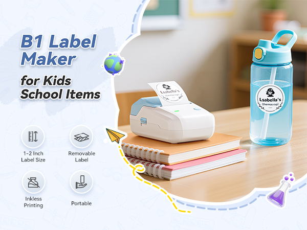 B 1 Label Maker for School Kid Items