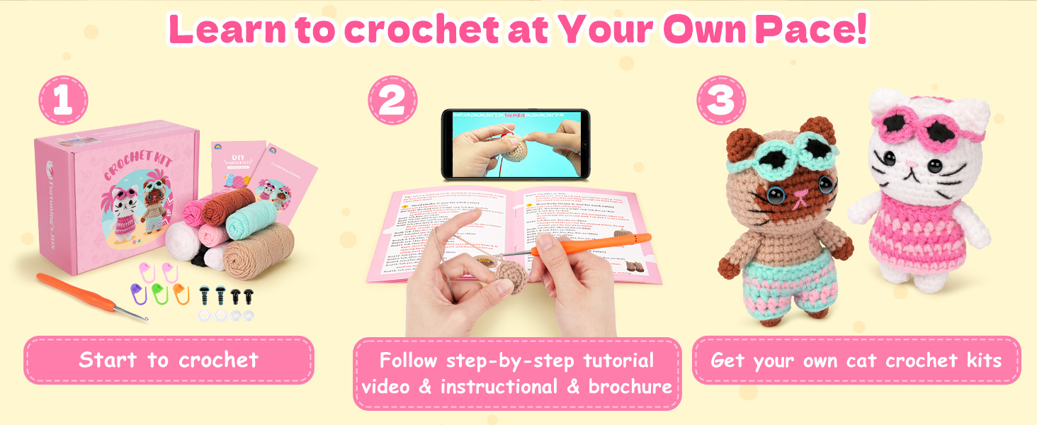 learn to crochet at your own pace