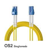 Fiber Patch Cable - LC to LC OS2 10Gb/Gigabit Singlemode Jumper Duplex 9/125 LSZH Fiber Optic Cor...
