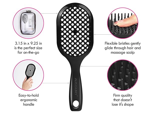 Aussumy 4 Pack Vented Hair Brush