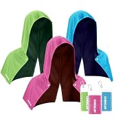 CHEMLUK Cooling Towels for Neck and Face: Instant Cool Hoodie Towel - 3PCS | UPF50, Quick Dry, Br...