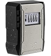 UPGRADE Extra Large Capacity Key Lock Box, Weatherproof Wall Mount Key Box for Car Keys, Fob, Hou...