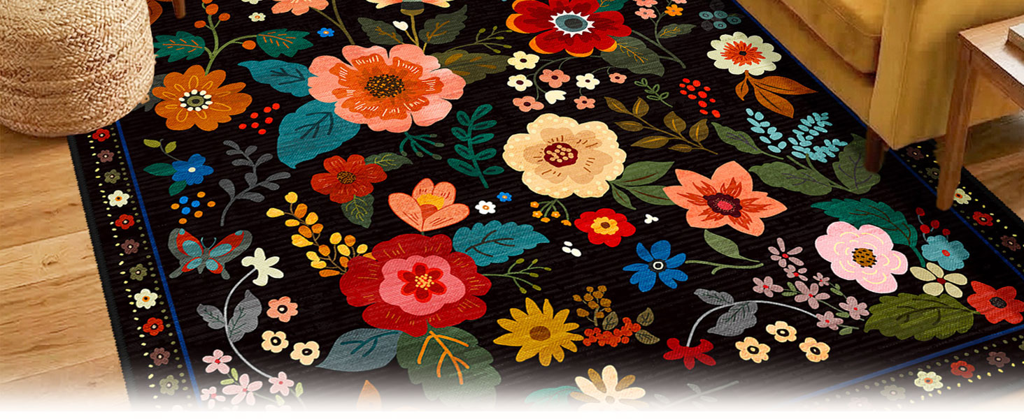 black area rug