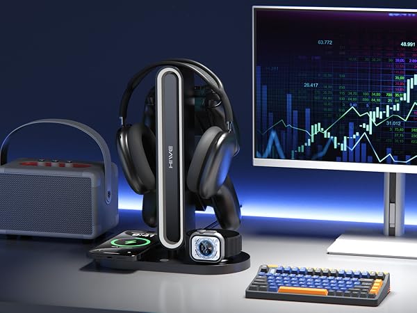 RGB headphone stand